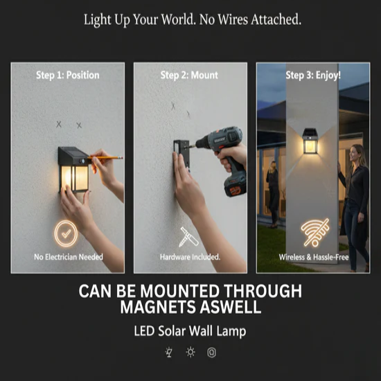 LED Solar Wall Lamp | Outdoor