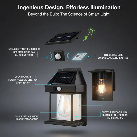 LED Solar Wall Lamp | Outdoor