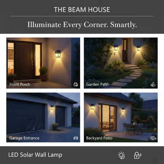 LED Solar Wall Lamp | Outdoor